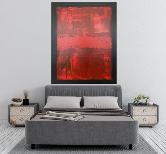 Translation No. 1 of "Nothing Else Matters" (Metallica) - Big Red Minimalist Painting Rothko-esque
