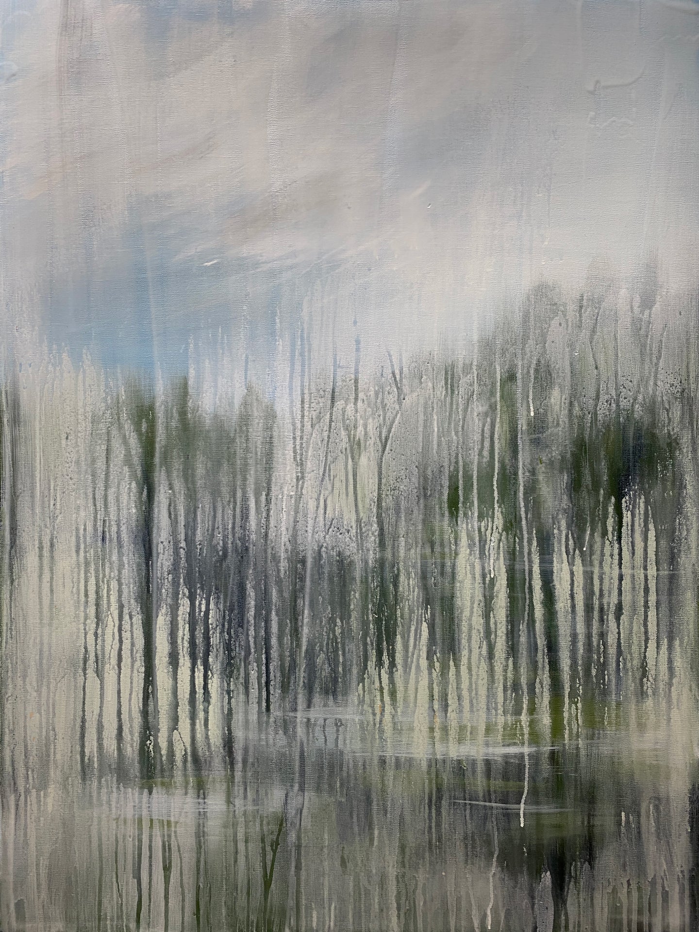 Translation of Nocturne op. 9 no. 1 in B flat minor (F. Chopin)-Acrylic and graphite on Canvas