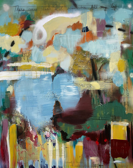 Translation of 'In My Life' (The Beatles) - Mixed Media on Canvas