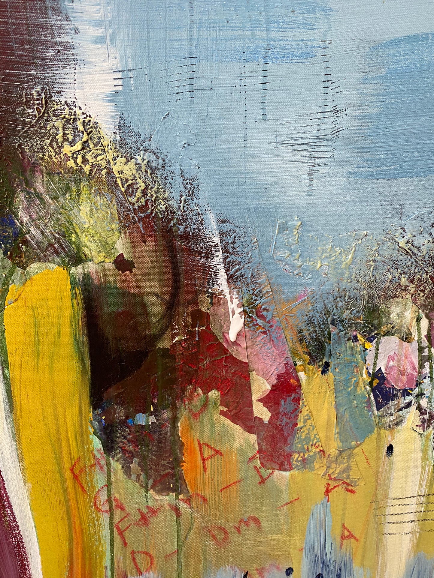 Translation of 'In My Life' (The Beatles) - Mixed Media on Canvas