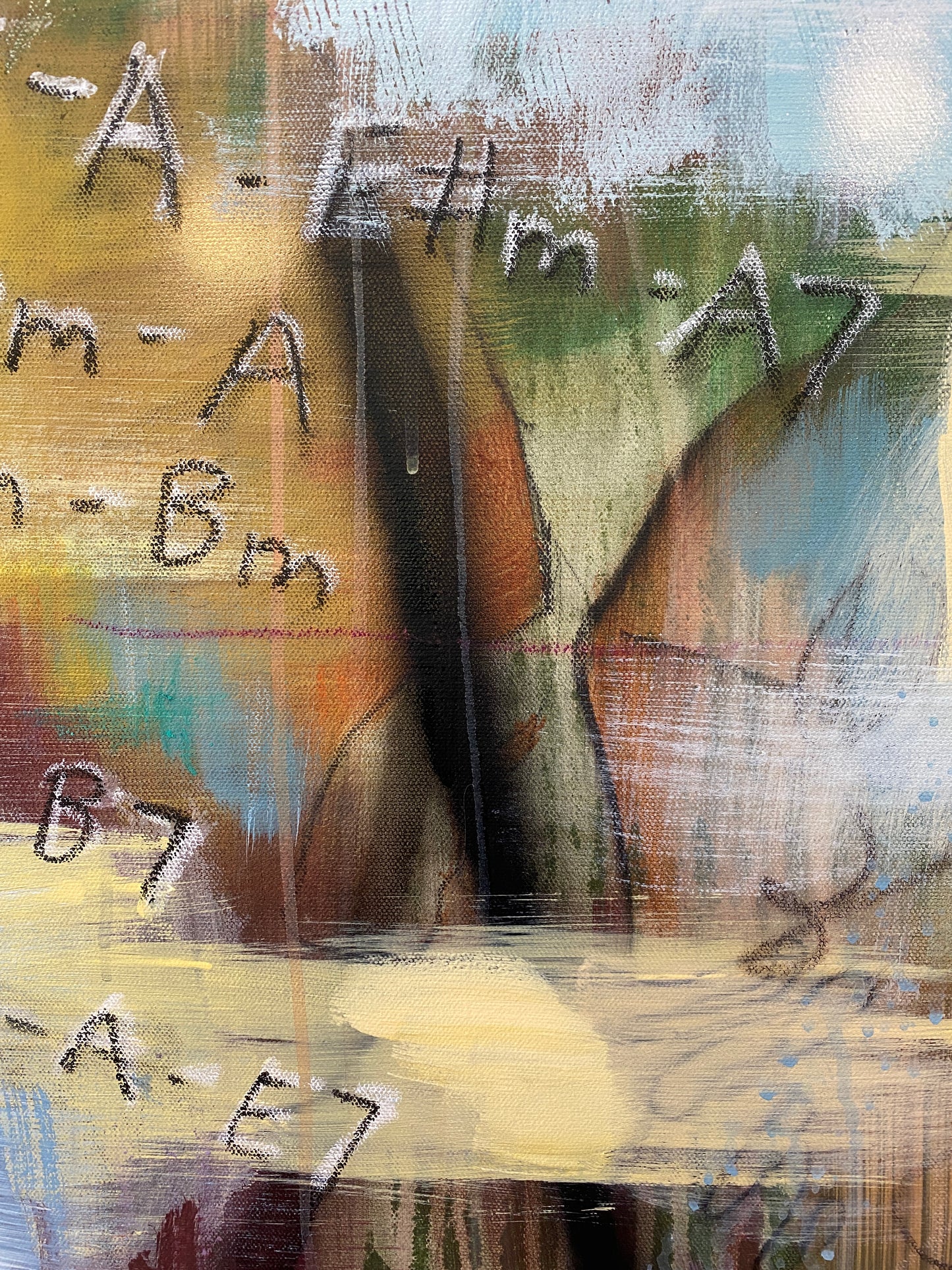 Translation of 'In My Life' (The Beatles) - Mixed Media on Canvas