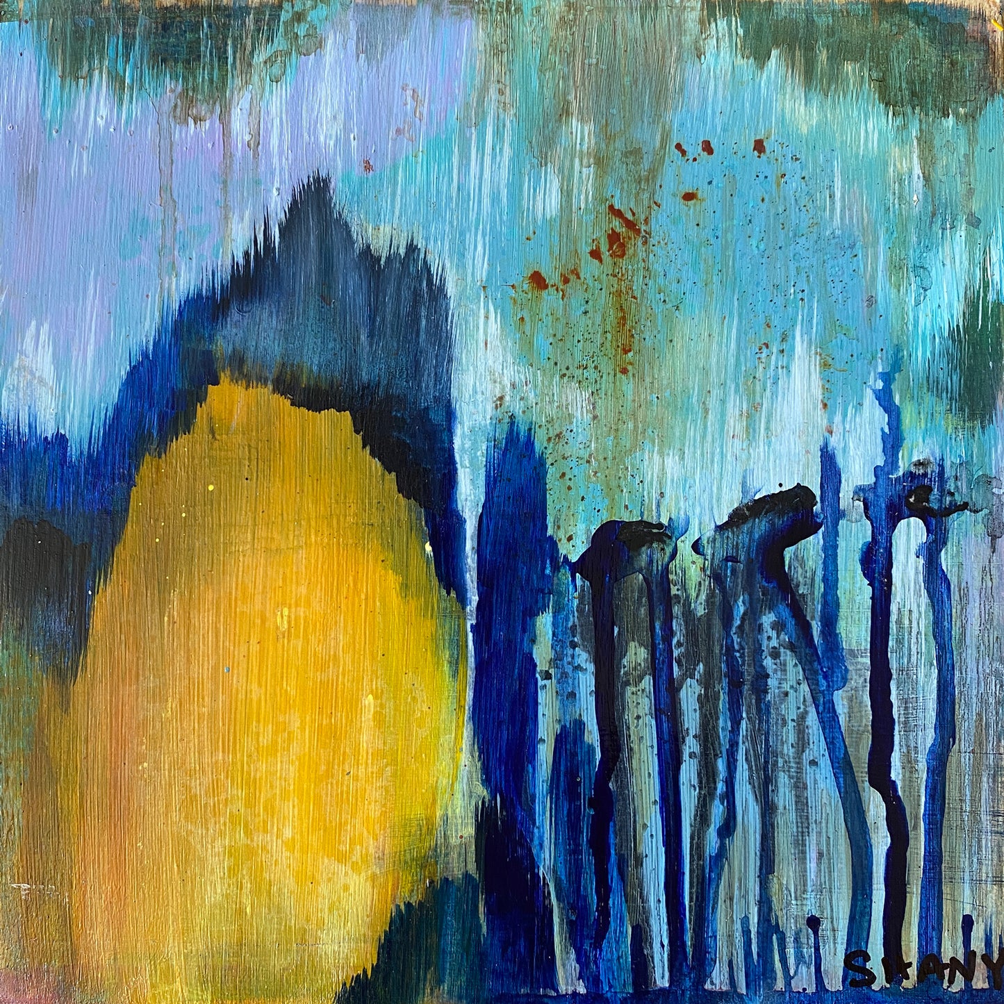 Untitled (40 Guitar Classics) - Acrylic on wood panel