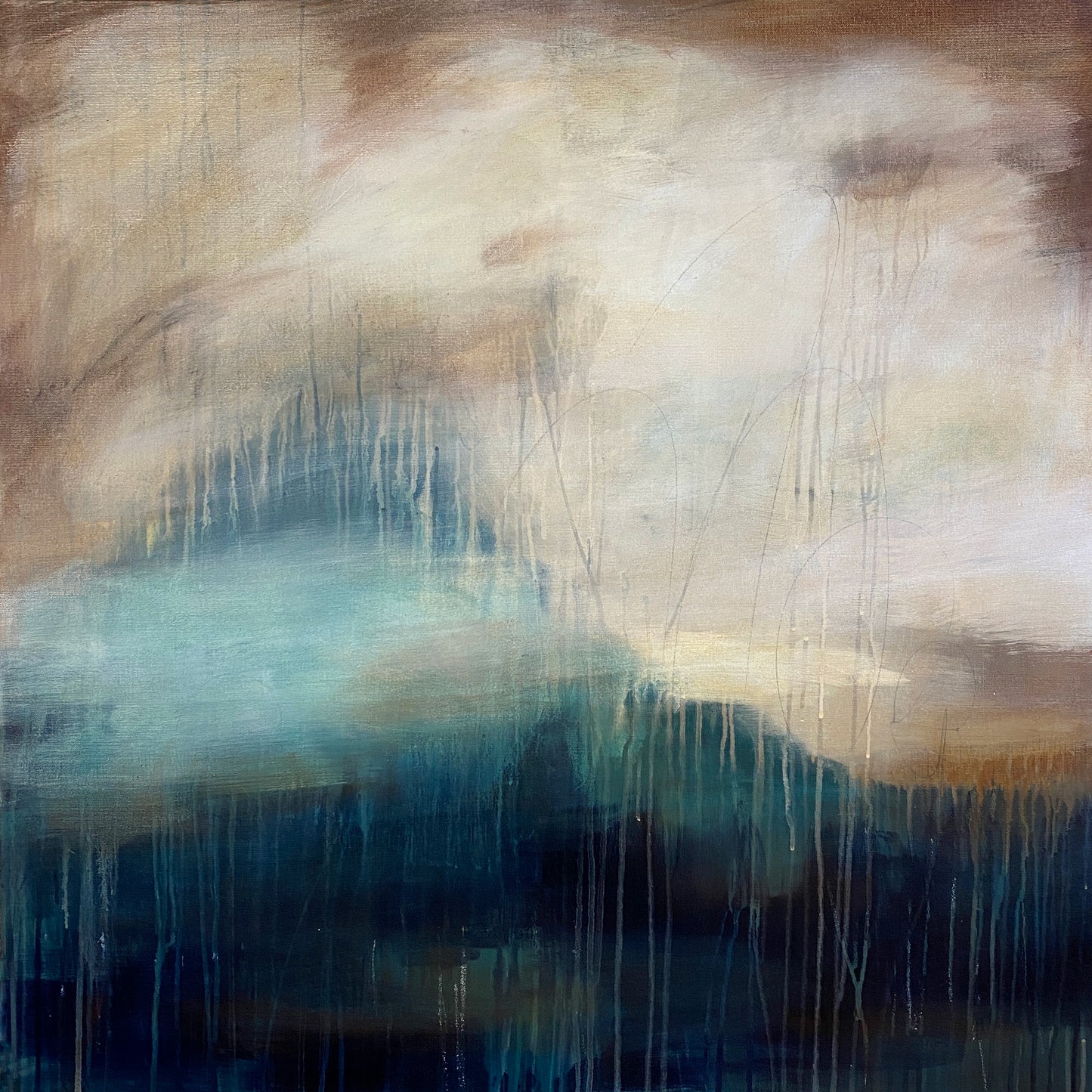 Translation No. 1 of Nocturne Op. 15 No. 3 in G Minor (F. Chopin) - Mixed media on Canvas Framed