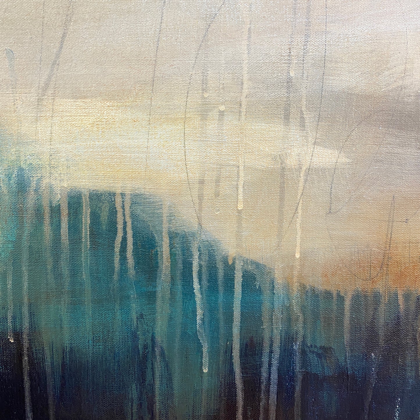 Translation No. 1 of Nocturne Op. 15 No. 3 in G Minor (F. Chopin) - Mixed media on Canvas Framed