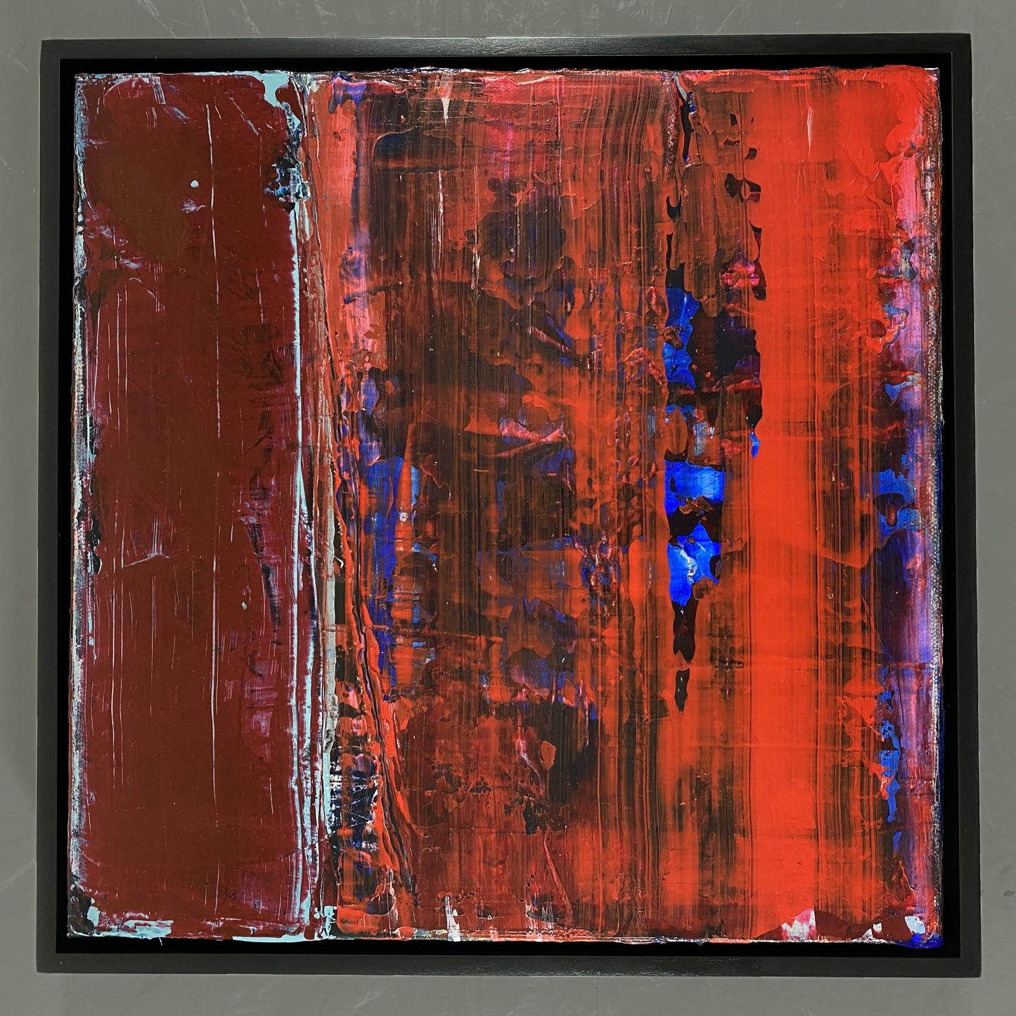 Translation of "Cold Little Heart" - Red square minimalist painting