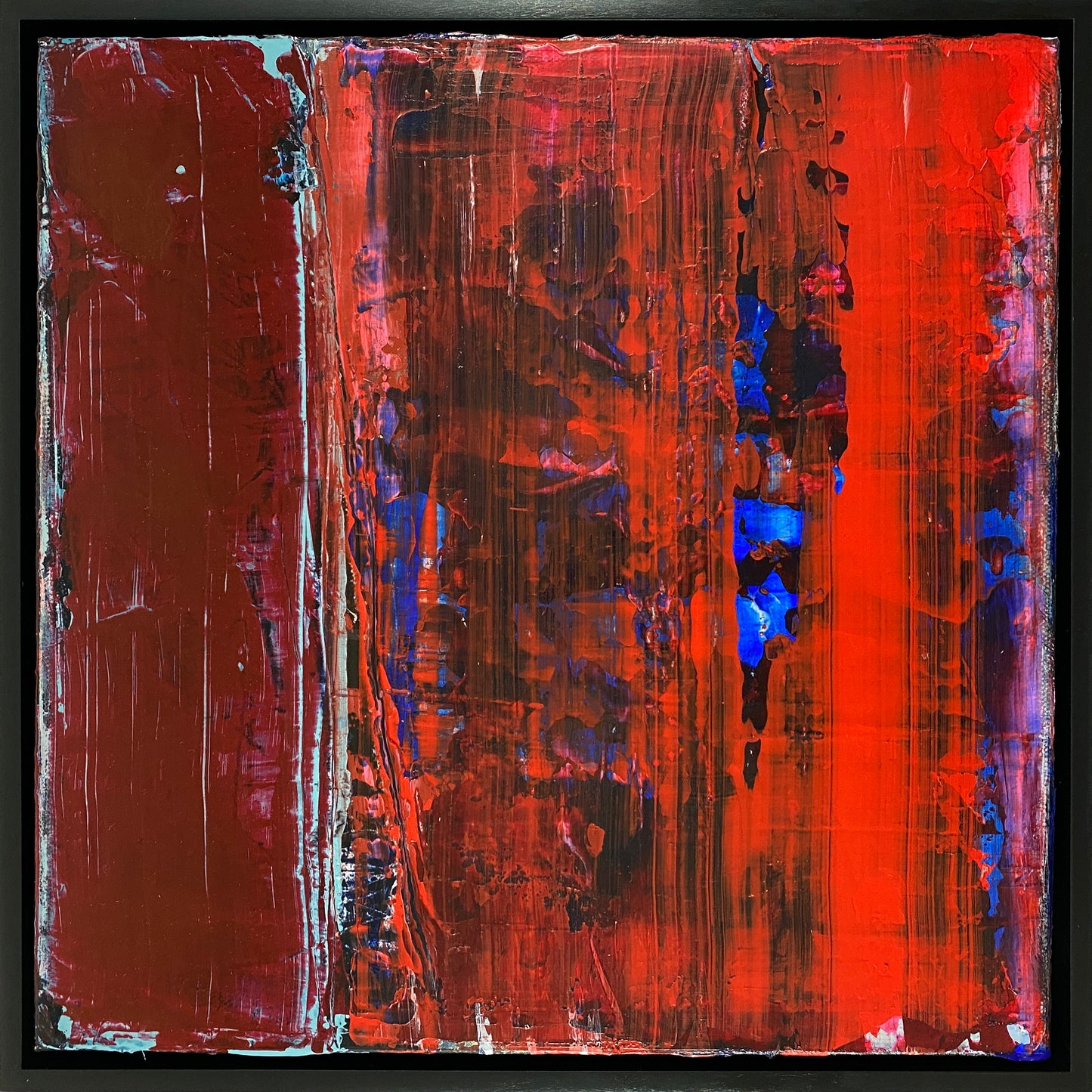 Translation of "Cold Little Heart" - Red square minimalist painting