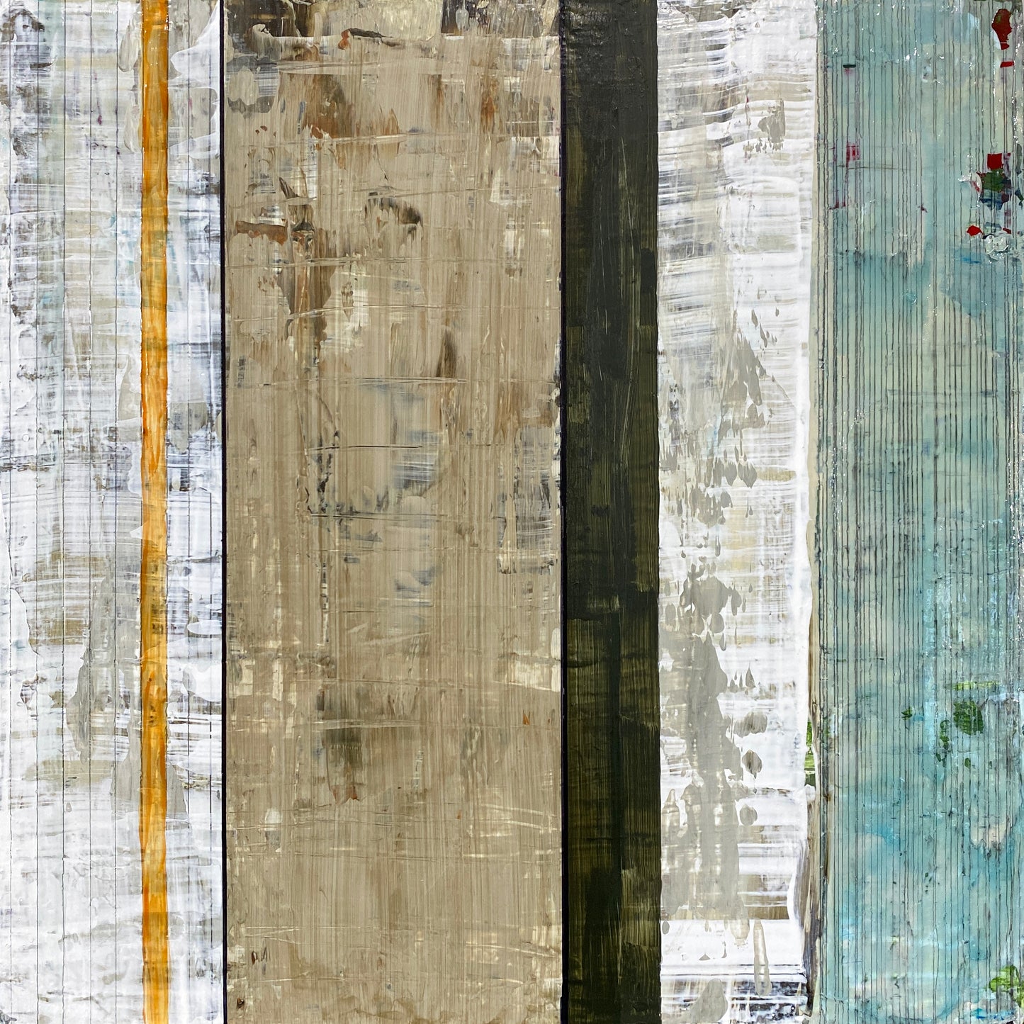 Translation of "Father's Child" - Mixed media on wood cradled panel