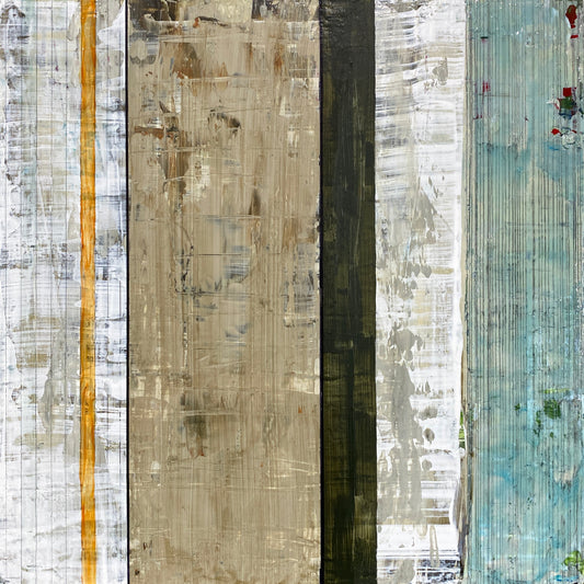 Translation of "Father's Child" - Mixed media on wood cradled panel