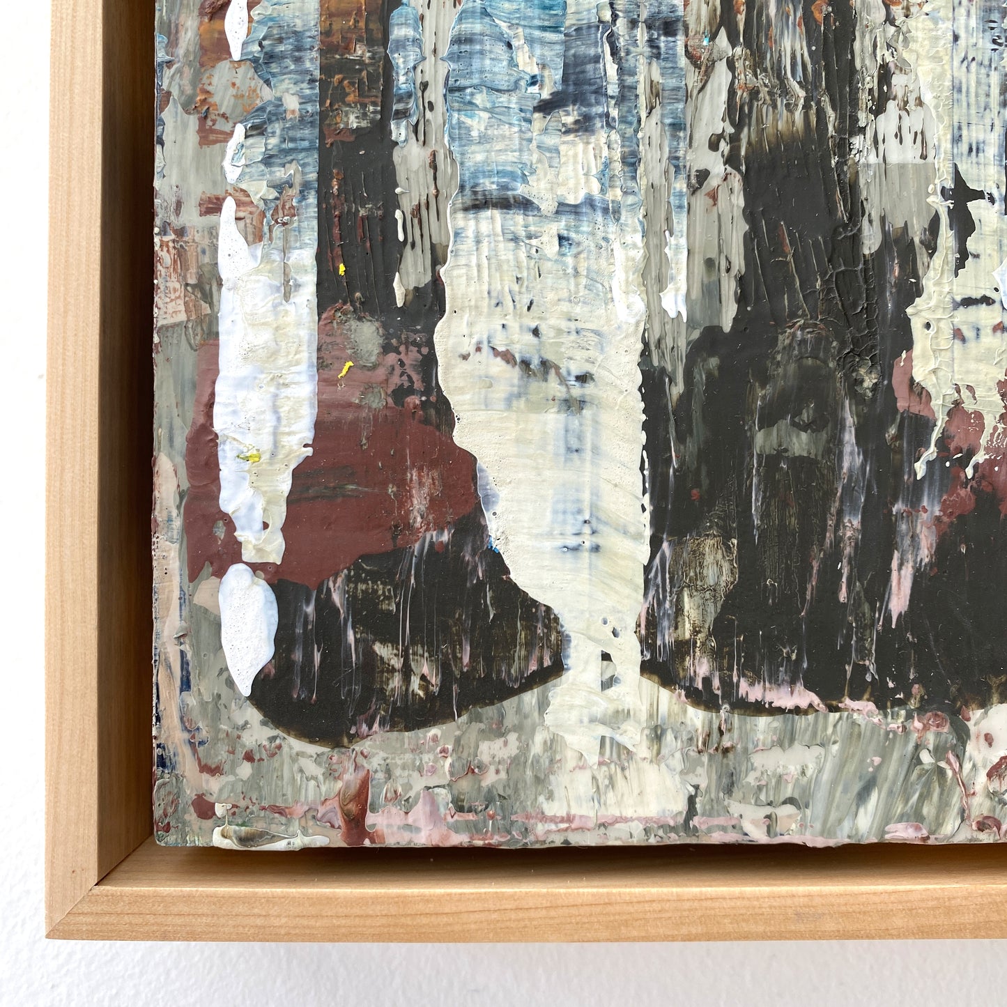 Translation of "Piano Joint" - Framed, Mixed media on wood cradled panel