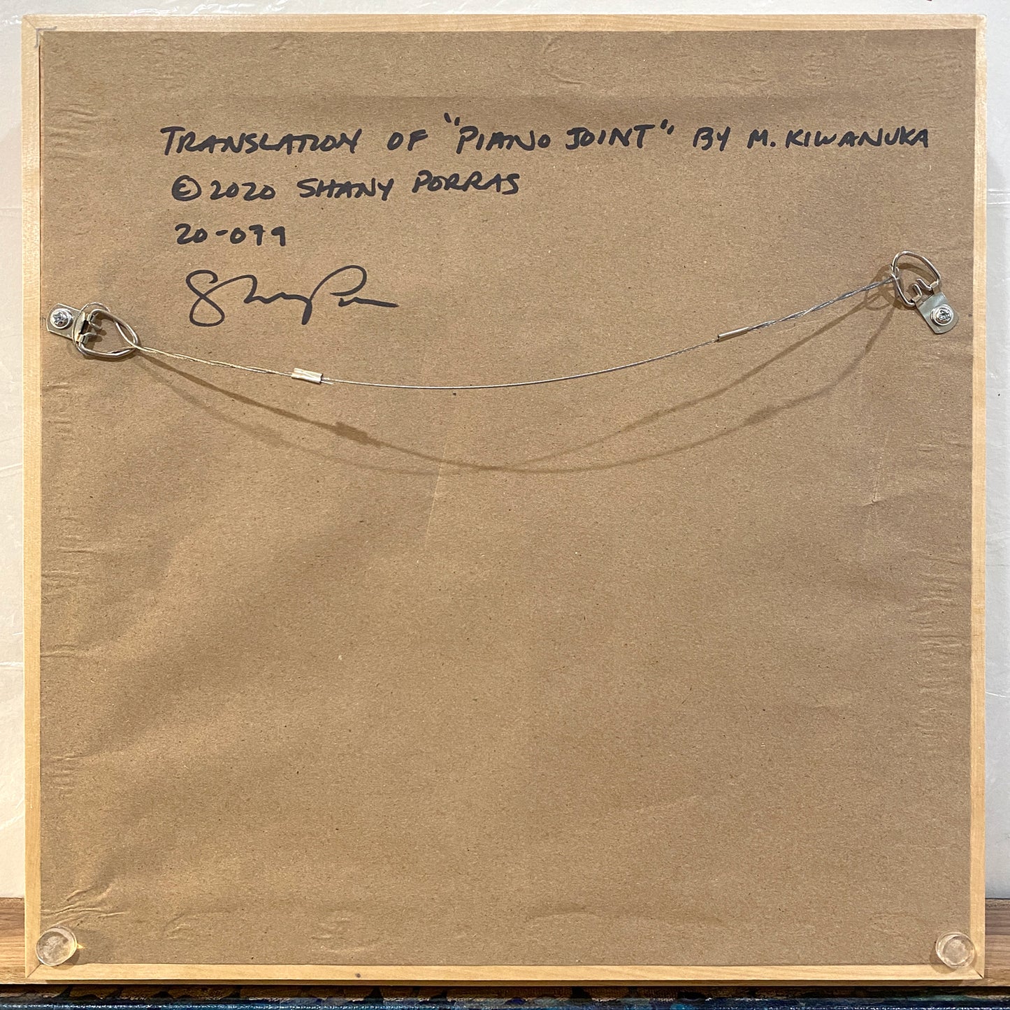 Translation of "Piano Joint" - Framed, Mixed media on wood cradled panel