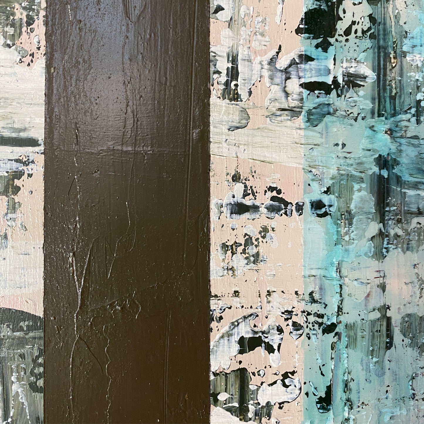 Translation of "Solid Ground" - Mixed media on wood cradled panel