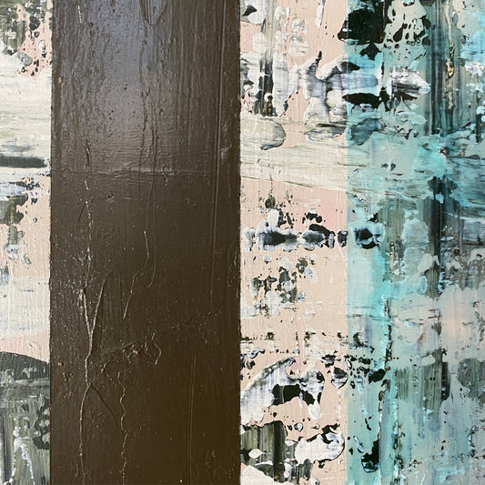 Translation of "Solid Ground" - Mixed media on wood cradled panel