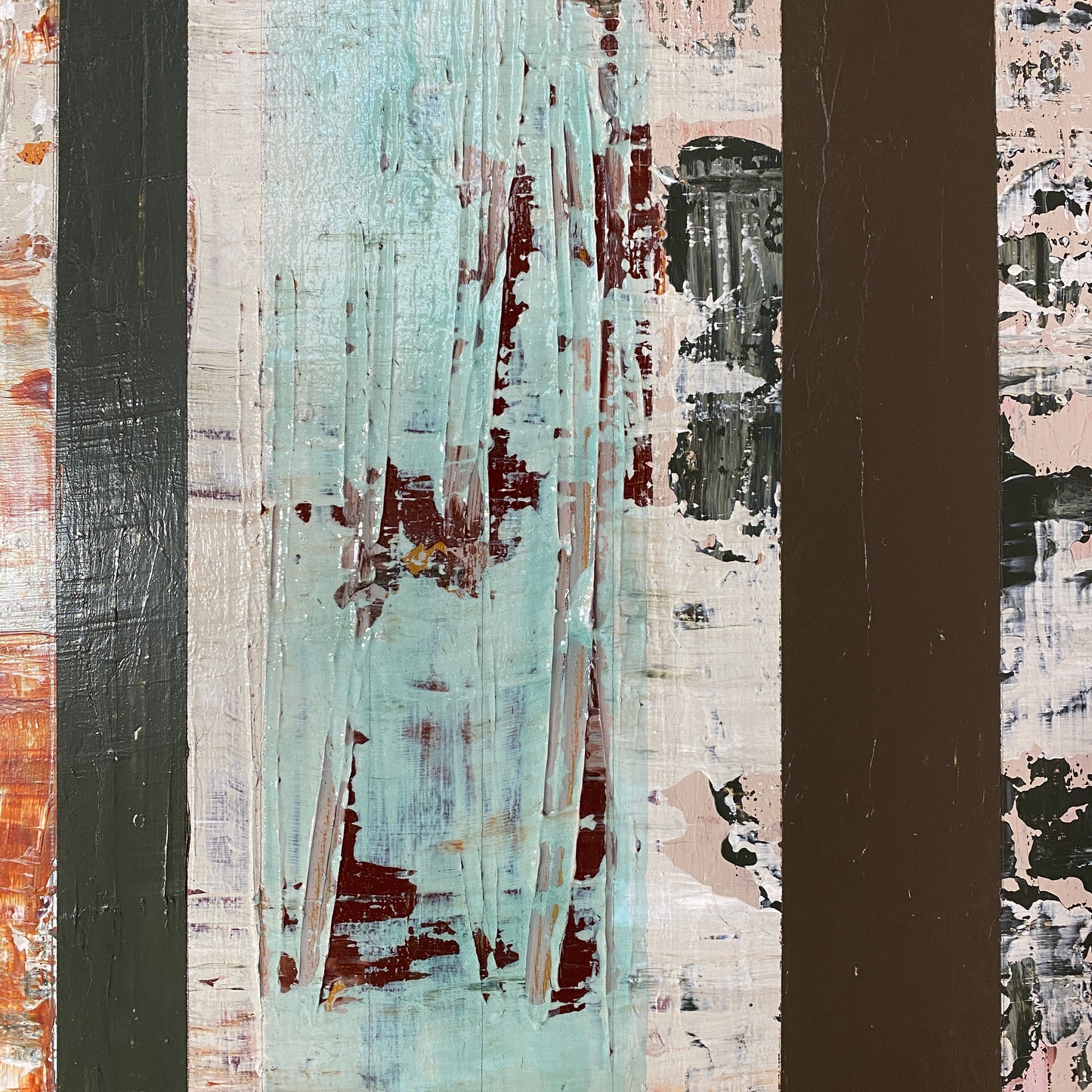 Translation of "Solid Ground" - Mixed media on wood cradled panel