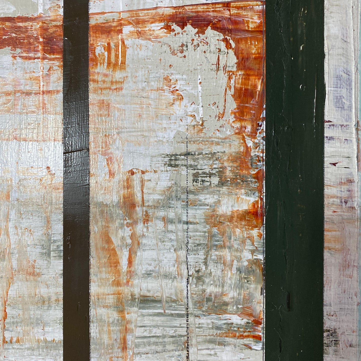 Translation of "Solid Ground" - Mixed media on wood cradled panel