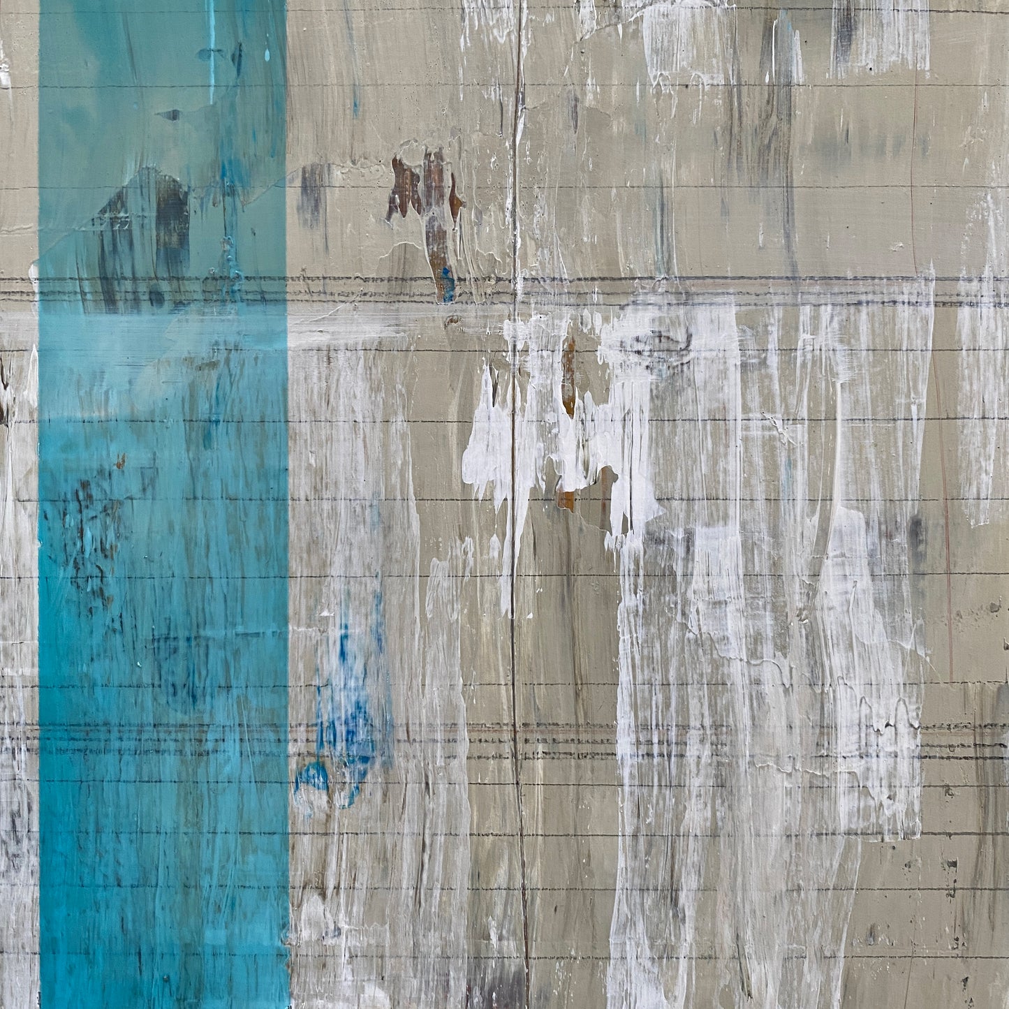 Translation of "Home Again" - Mixed media on wood cradled panel