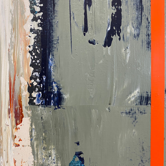 Translation of "My Hero" - Mixed media on wood cradled panel