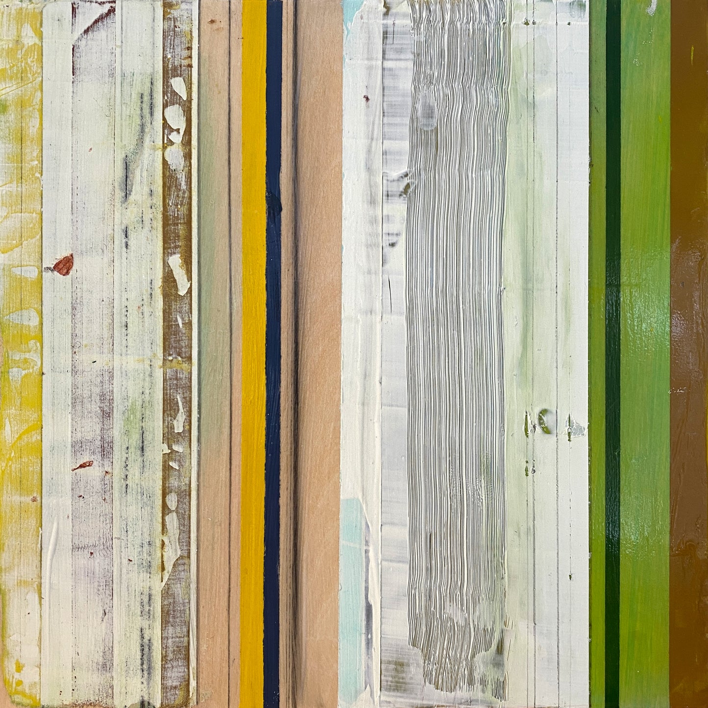 Translation  #4 of "The Night We Met" - mixed media on wood board