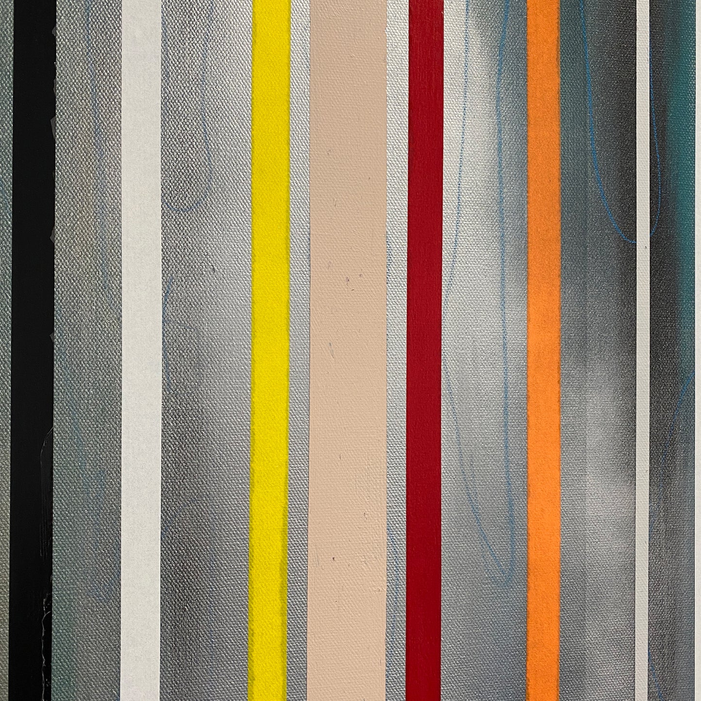 Appalachian Spring No.7 - Acrylic paint, Washi Tape, Graphite on Canvas