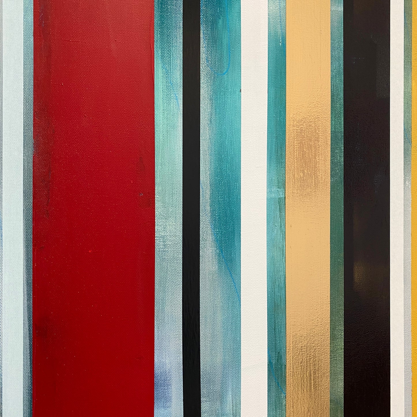 Appalachian Spring No.7 - Acrylic paint, Washi Tape, Graphite on Canvas