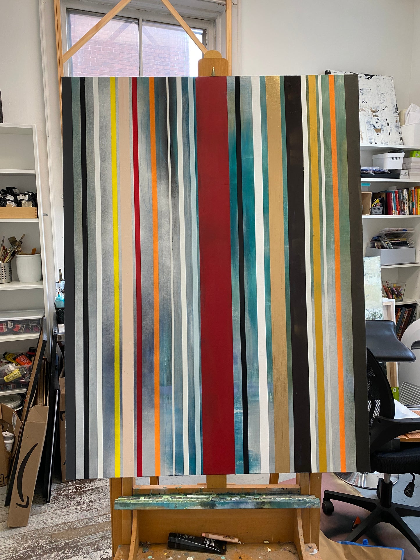 Appalachian Spring No.7 - Acrylic paint, Washi Tape, Graphite on Canvas