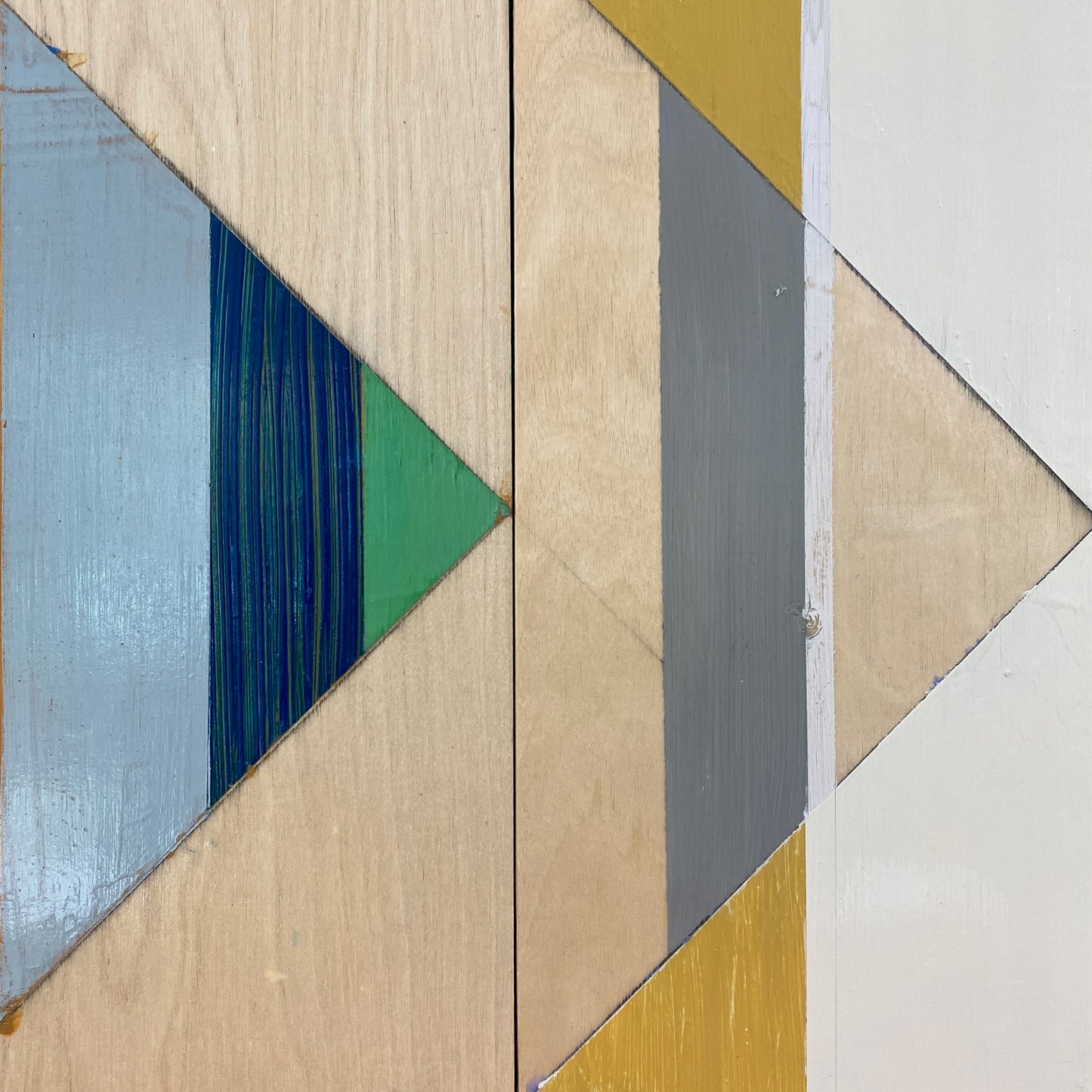 Appalachian Spring - Acrylic paint, Washi Tape, Graphite on Wood Board