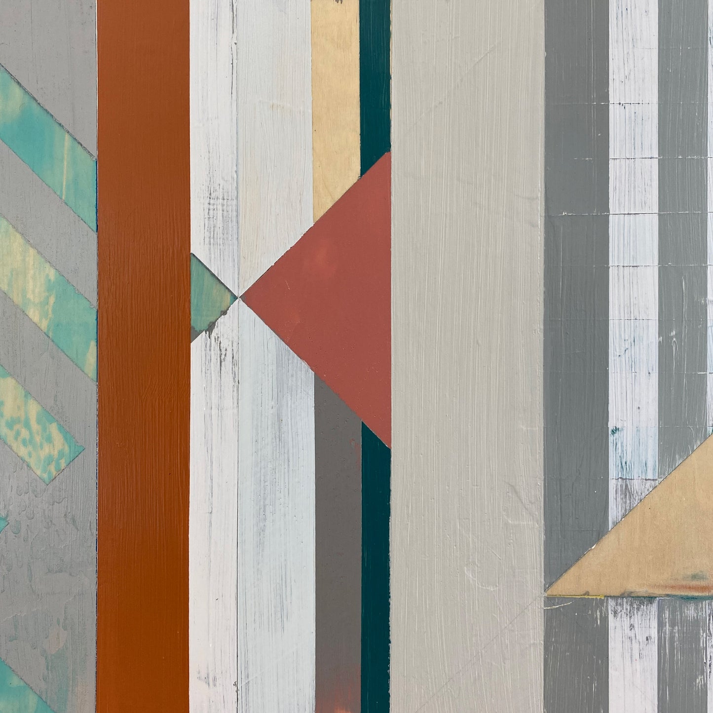 Appalachian Spring - Acrylic paint, Washi Tape, Graphite on Wood Board