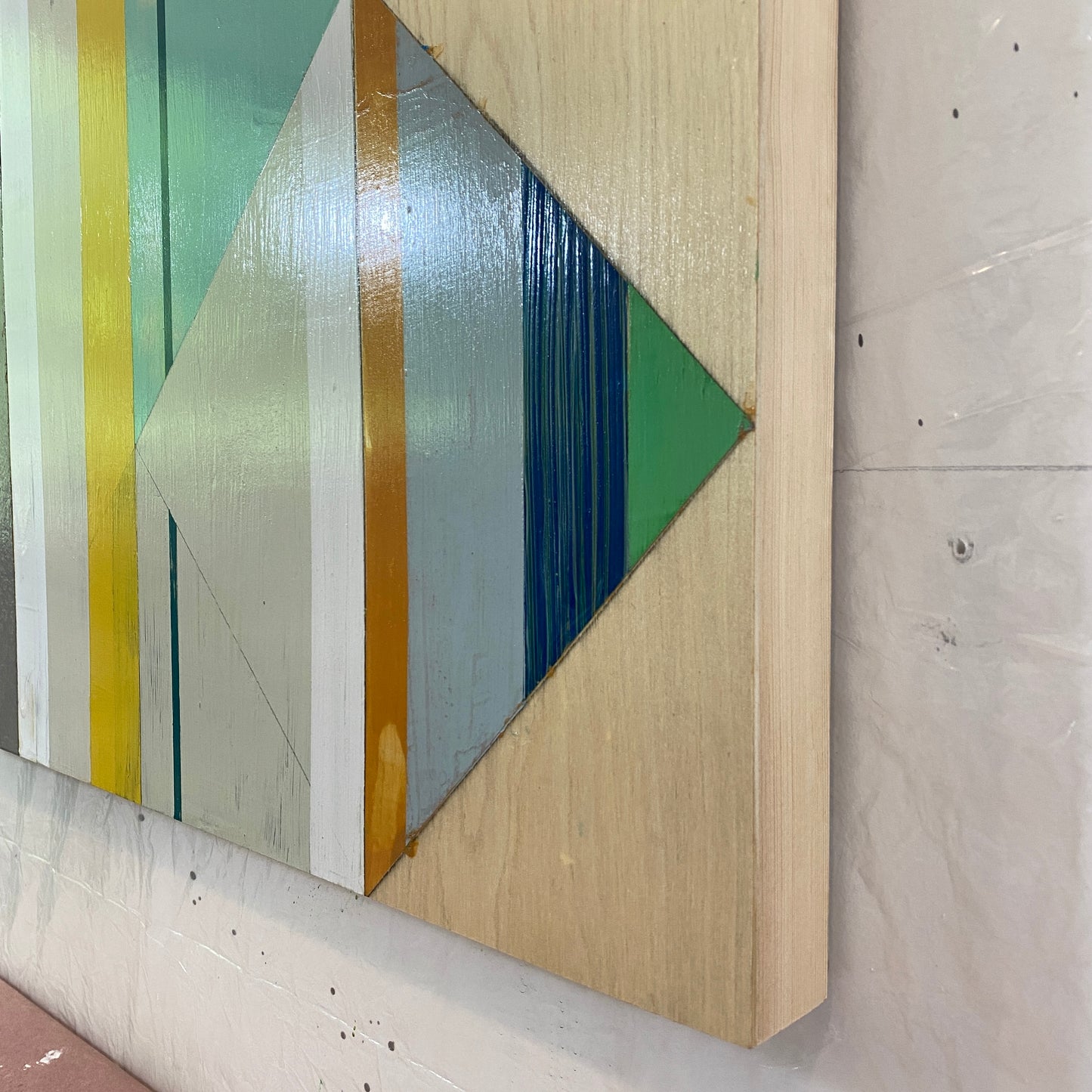 Appalachian Spring - Acrylic paint, Washi Tape, Graphite on Wood Board