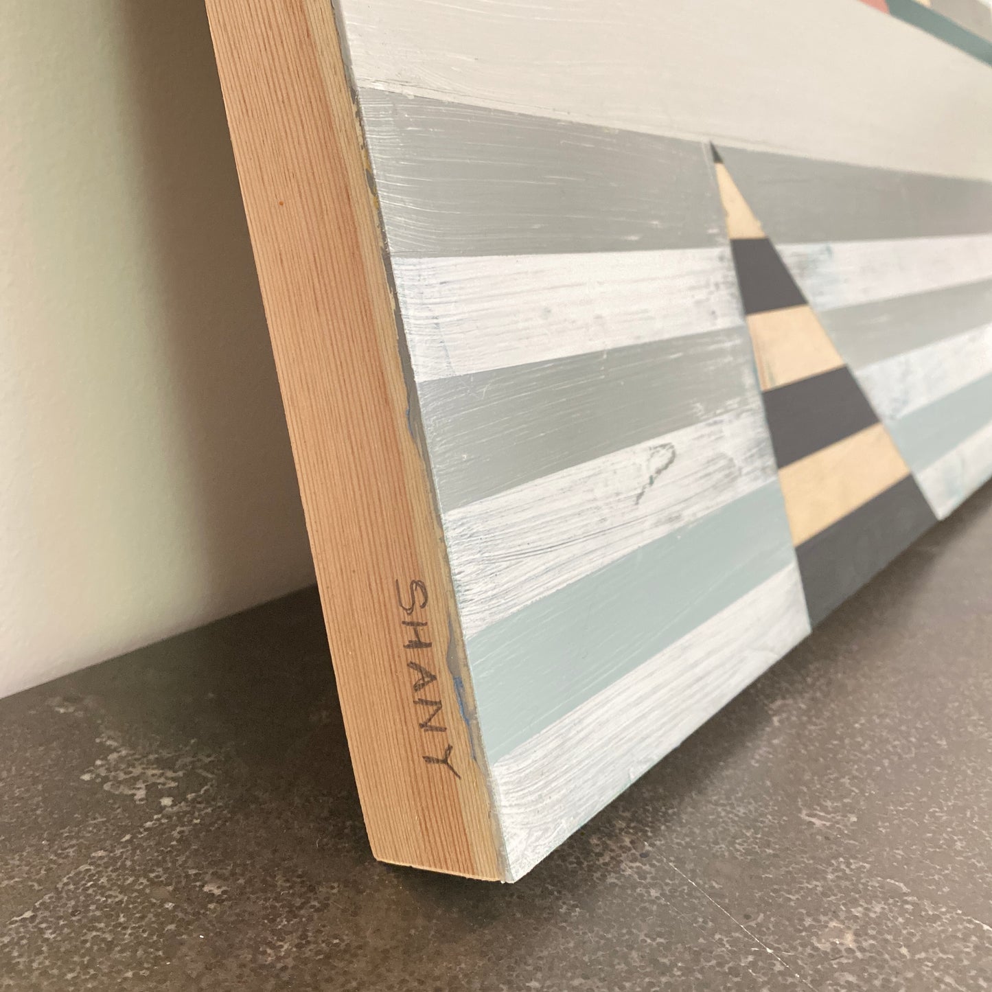 Appalachian Spring - Acrylic paint, Washi Tape, Graphite on Wood Board