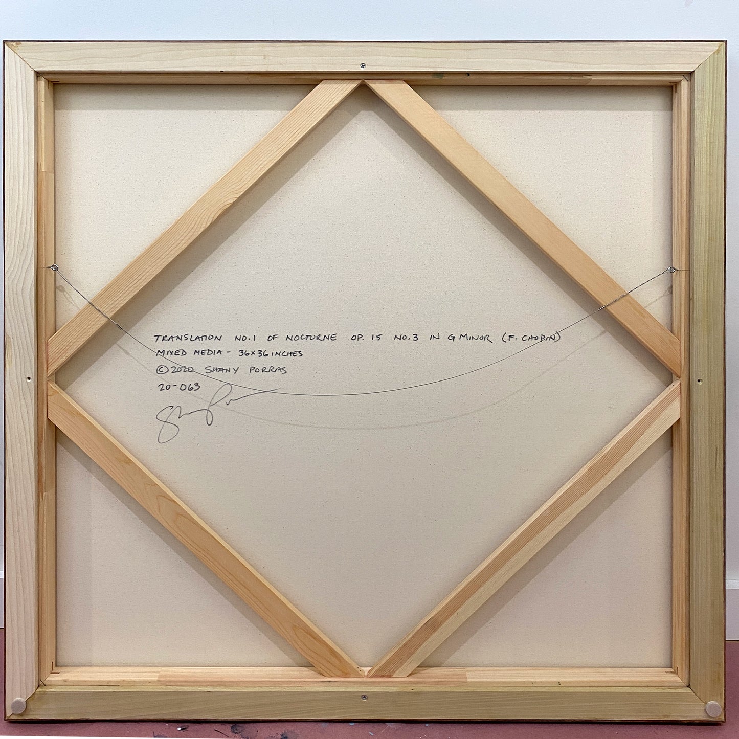 Translation No. 1 of Nocturne Op. 15 No. 3 in G Minor (F. Chopin) - Mixed media on Canvas Framed