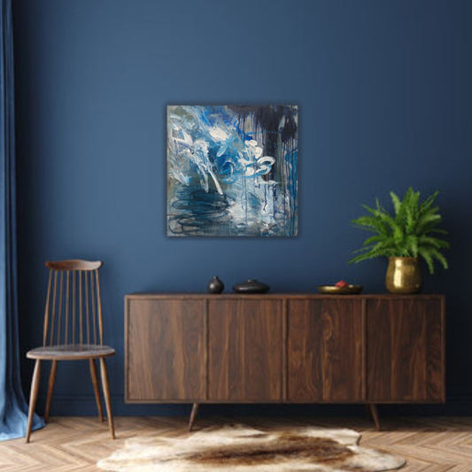 Translation No. 2 of 'Sonata No. 1 for Cello and Piano in D Minor' (Claude Debussy)- Acrylic on canvas