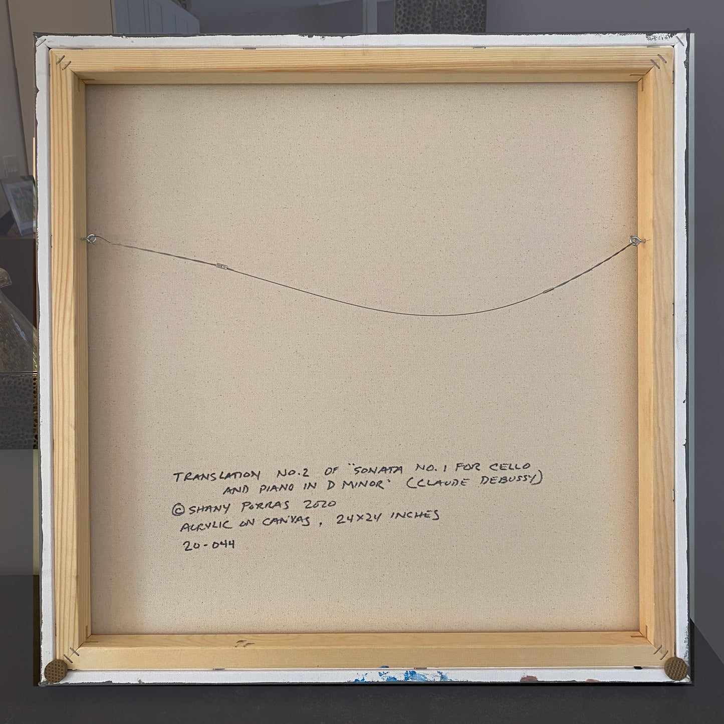 Translation No. 2 of 'Sonata No. 1 for Cello and Piano in D Minor' (Claude Debussy)- Acrylic on canvas