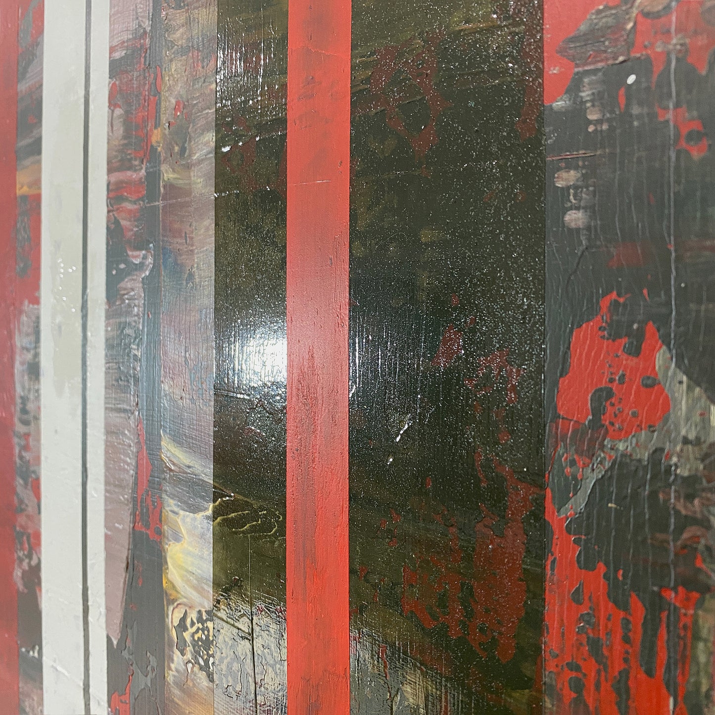 Translation of "Tearing Me Up" - Mixed media on wood cradled panel