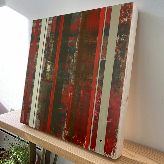 Translation of "Tearing Me Up" - Mixed media on wood cradled panel