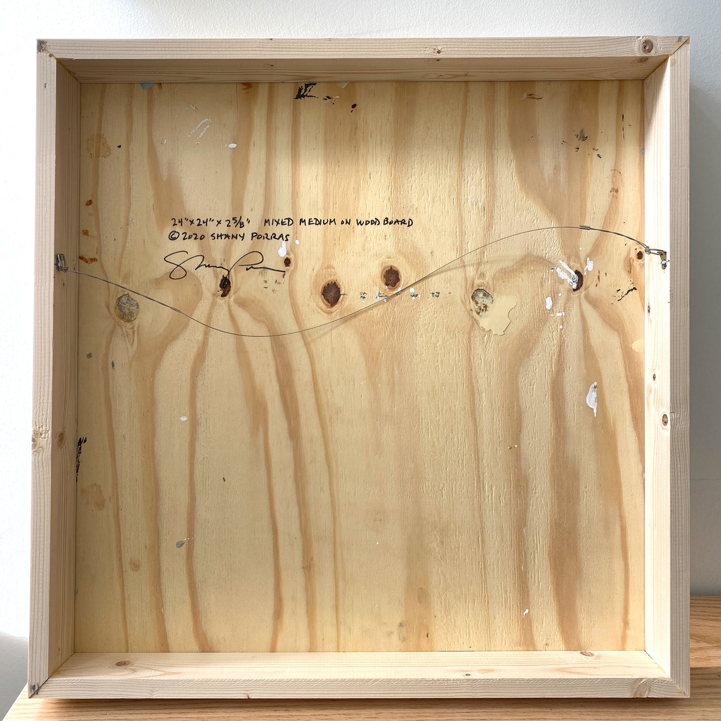 Translation of "Tearing Me Up" - Mixed media on wood cradled panel