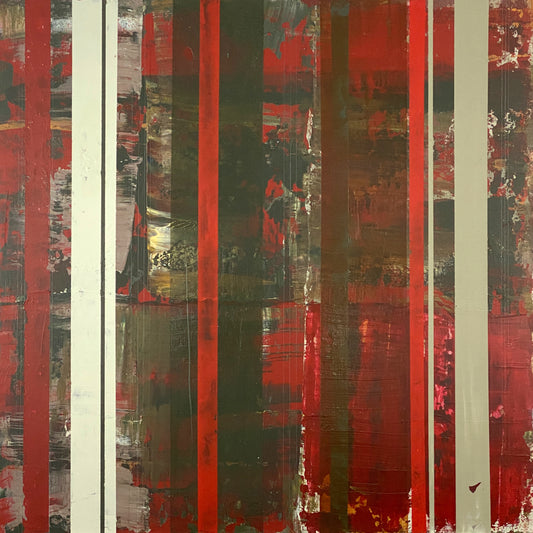 Translation of "Tearing Me Up" - Mixed media on wood cradled panel