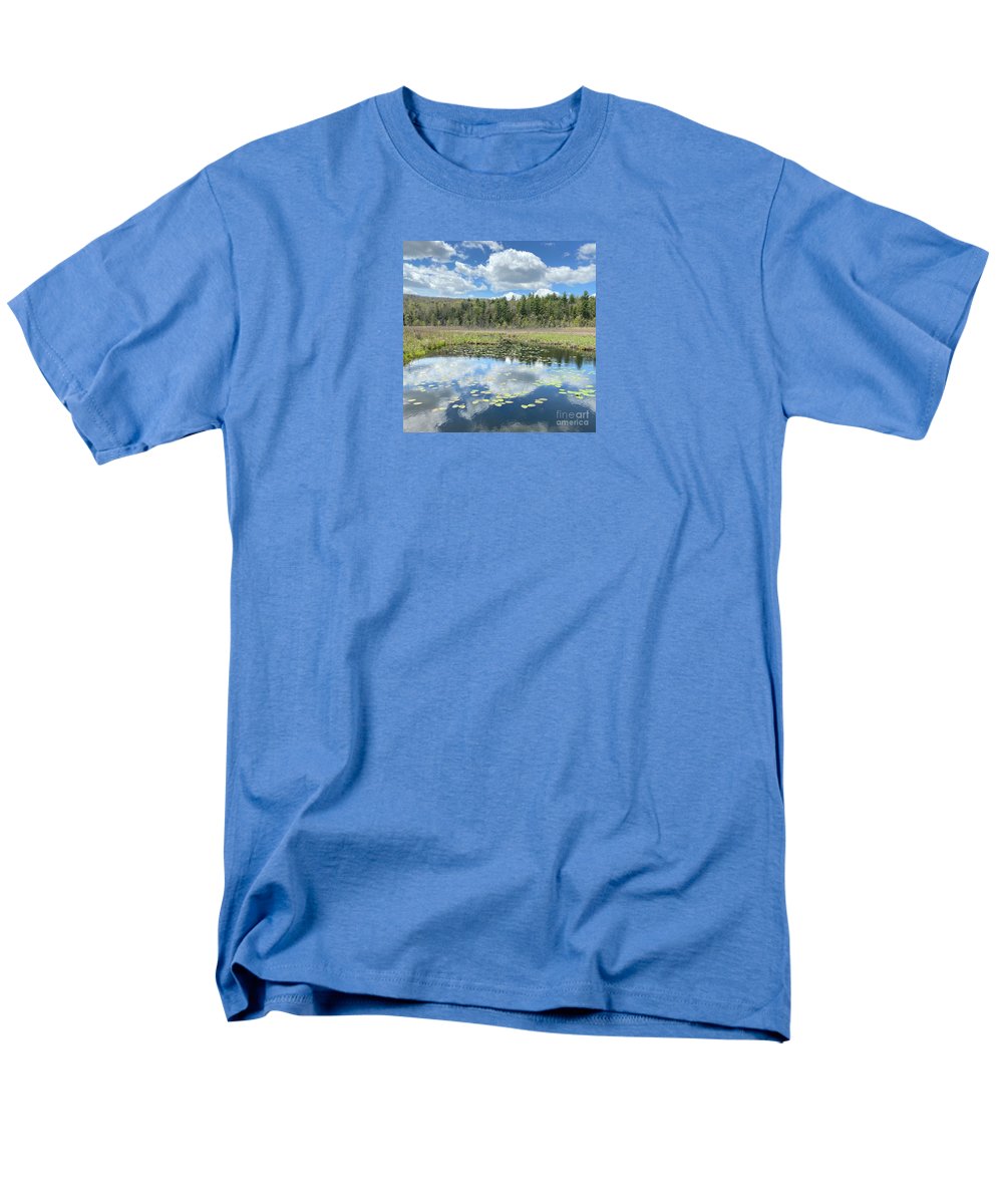 Berkshires Lily Pads Pond River Reflections- Signs of Spring - Men's T-Shirt (Regular Fit)