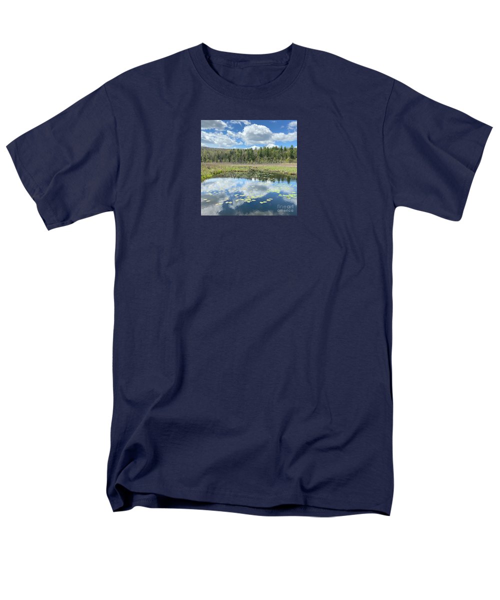 Berkshires Lily Pads Pond River Reflections- Signs of Spring - Men's T-Shirt (Regular Fit)