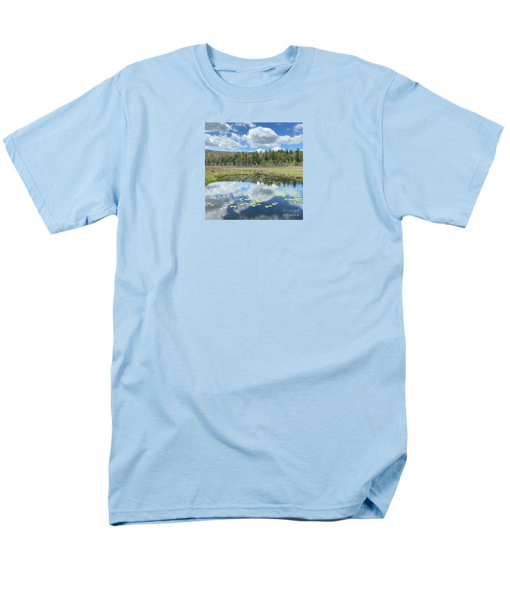 Berkshires Lily Pads Pond River Reflections- Signs of Spring - Men's T-Shirt (Regular Fit)
