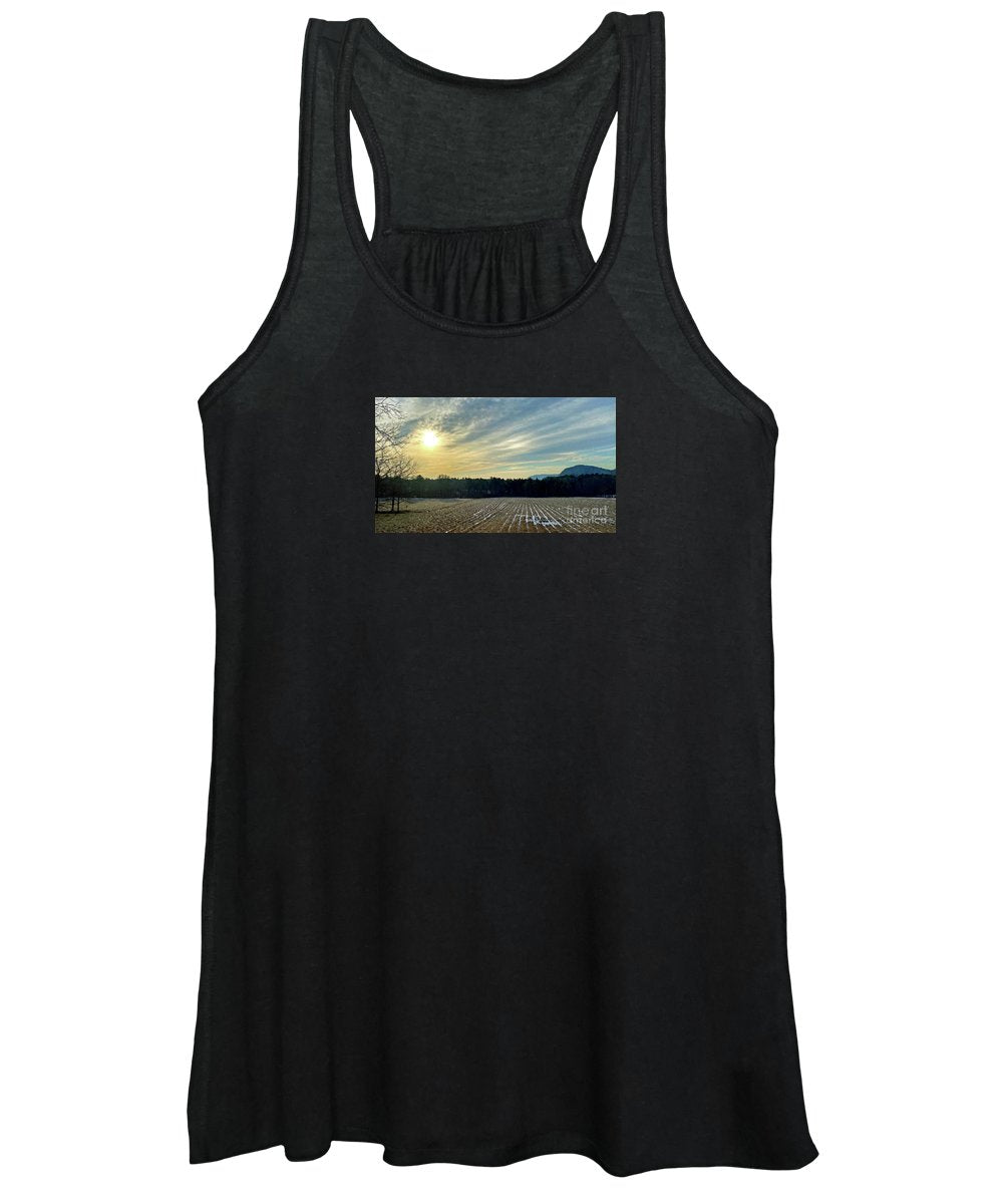 Berkshires - Morning at Gould Meadows - Field Sunrise - Women's Tank Top