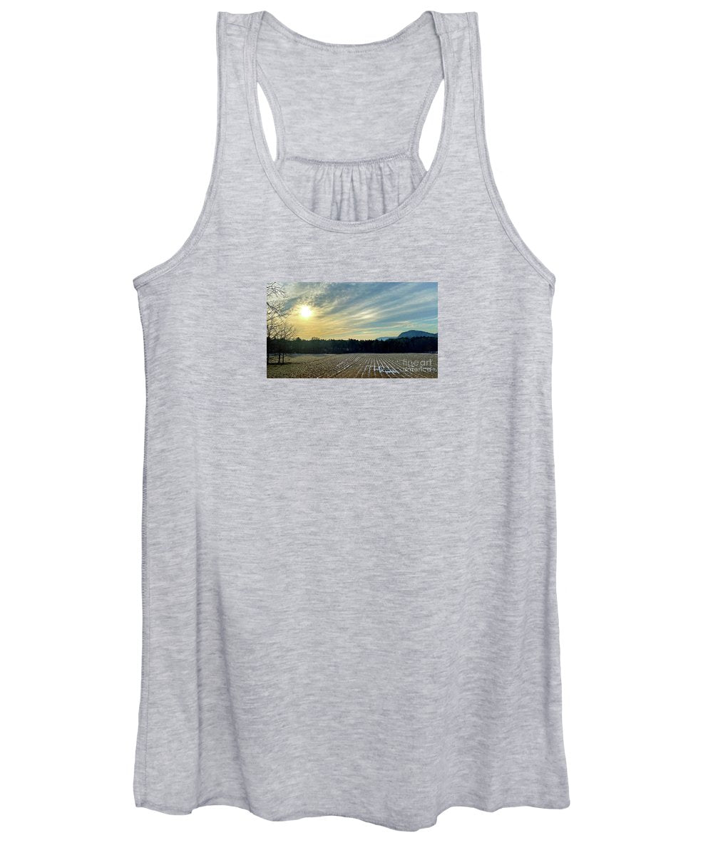 Berkshires - Morning at Gould Meadows - Field Sunrise - Women's Tank Top