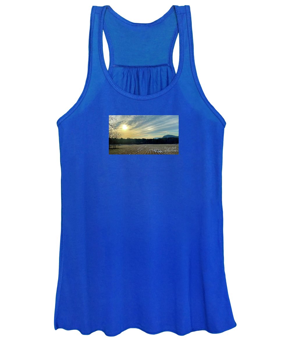 Berkshires - Morning at Gould Meadows - Field Sunrise - Women's Tank Top