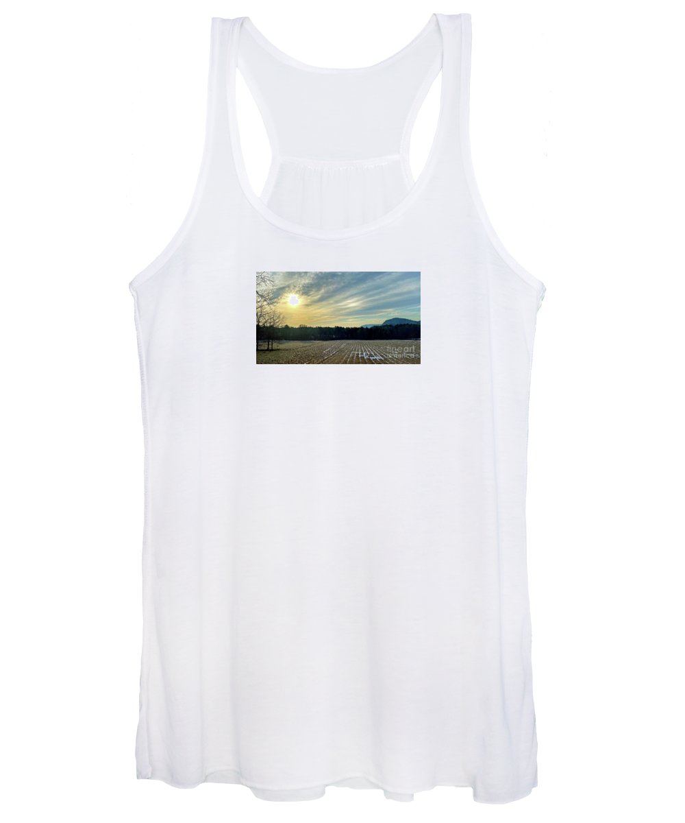Berkshires - Morning at Gould Meadows - Field Sunrise - Women's Tank Top
