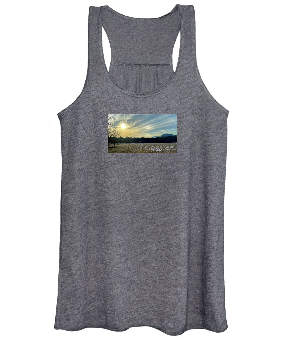 Berkshires - Morning at Gould Meadows - Field Sunrise - Women's Tank Top