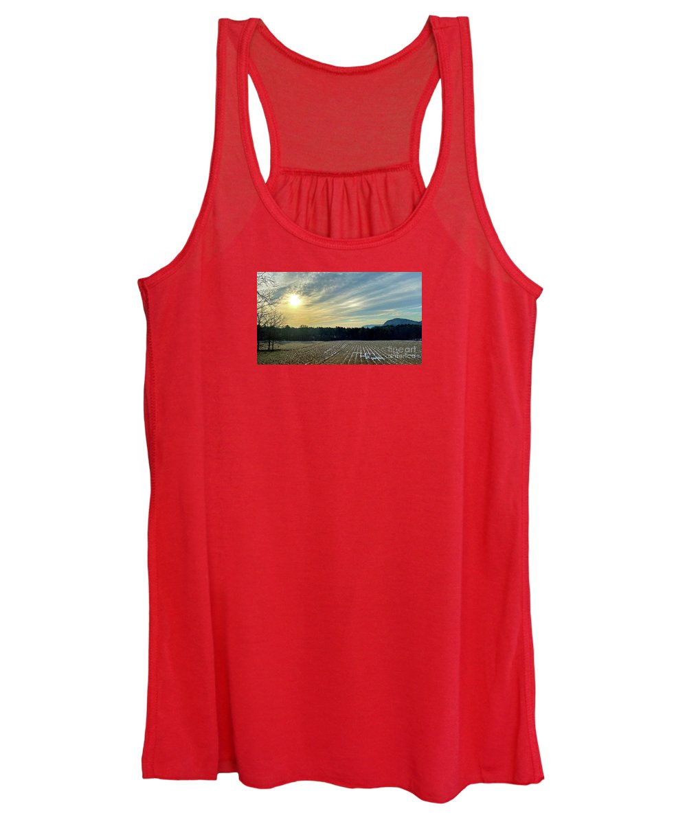 Berkshires - Morning at Gould Meadows - Field Sunrise - Women's Tank Top