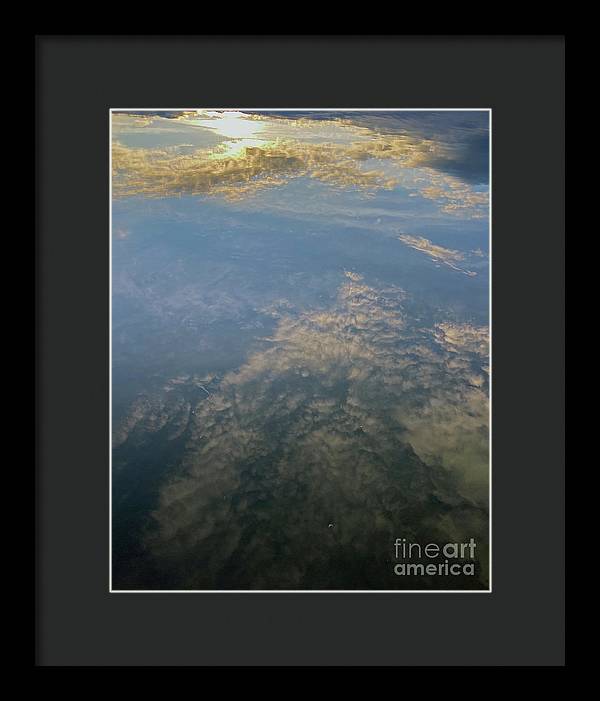 Berkshires Pond Reflection - Lake Sky Clouds - Framed Print