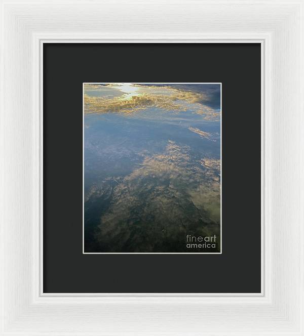 Berkshires Pond Reflection - Lake Sky Clouds - Framed Print