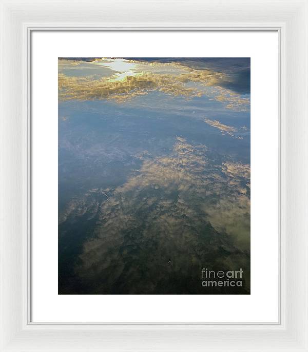 Berkshires Pond Reflection - Lake Sky Clouds - Framed Print