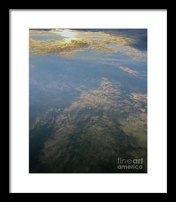 Berkshires Pond Reflection - Lake Sky Clouds - Framed Print