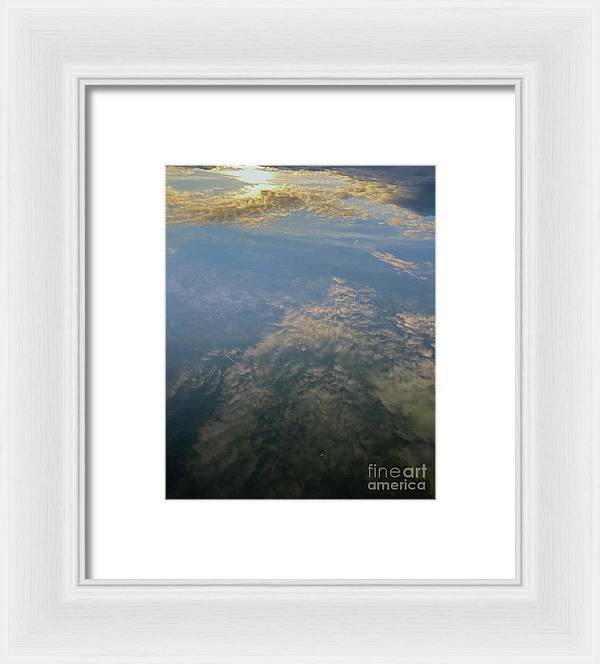 Berkshires Pond Reflection - Lake Sky Clouds - Framed Print