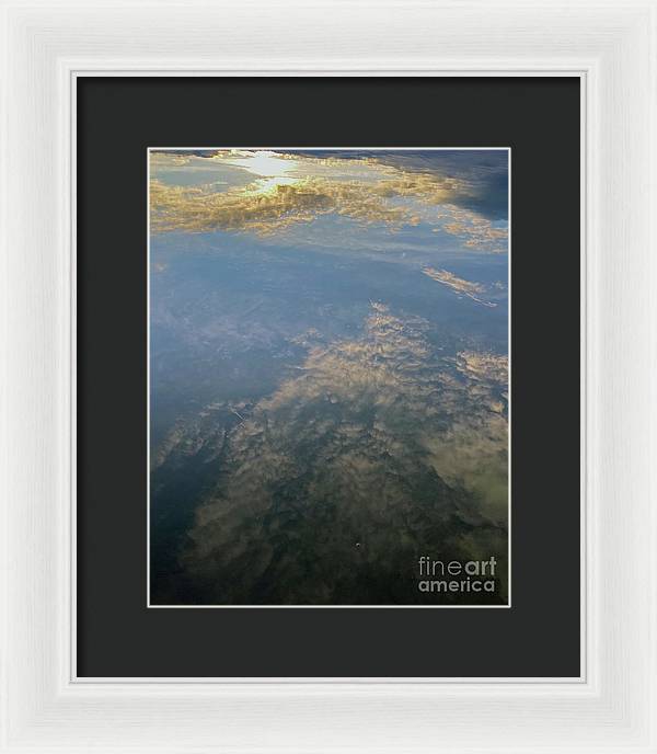 Berkshires Pond Reflection - Lake Sky Clouds - Framed Print